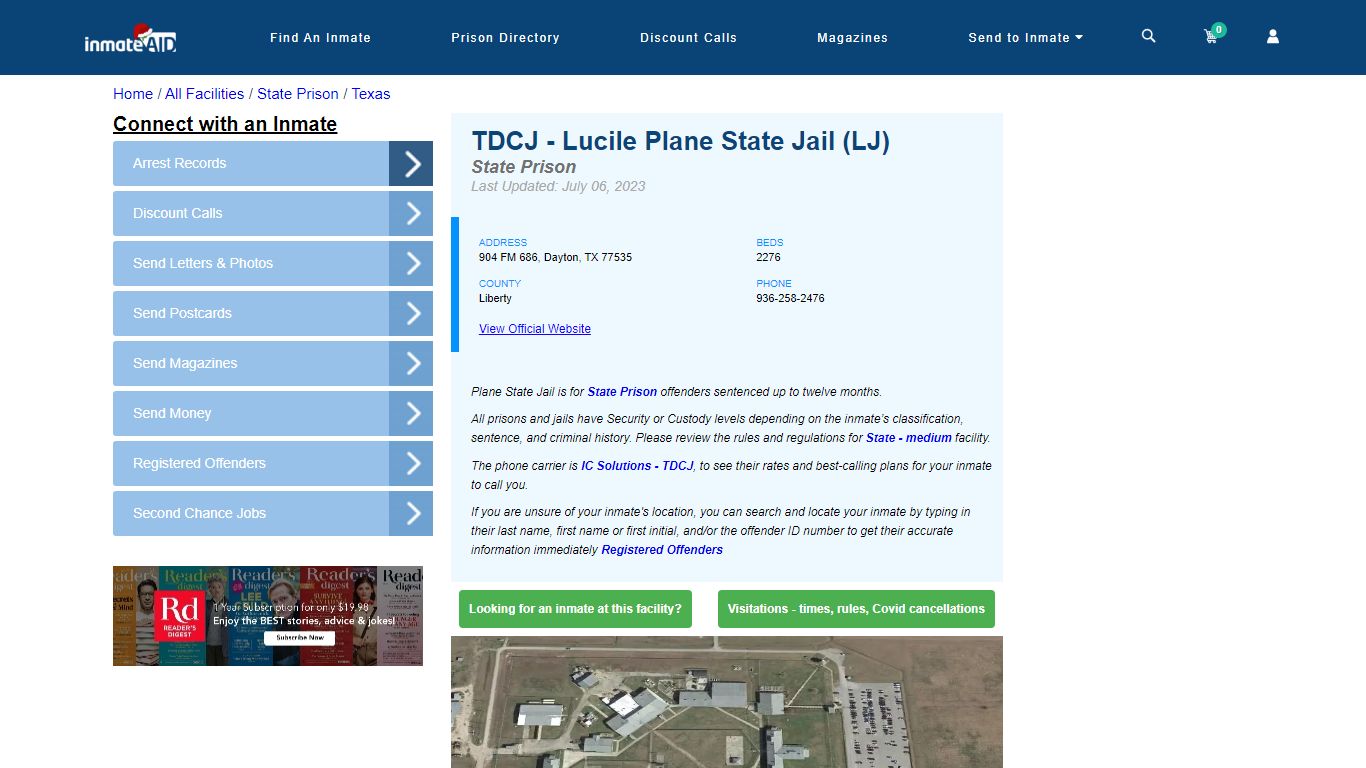 TDCJ - Lucile Plane State Jail (LJ) & Inmate Search - Dayton, TX