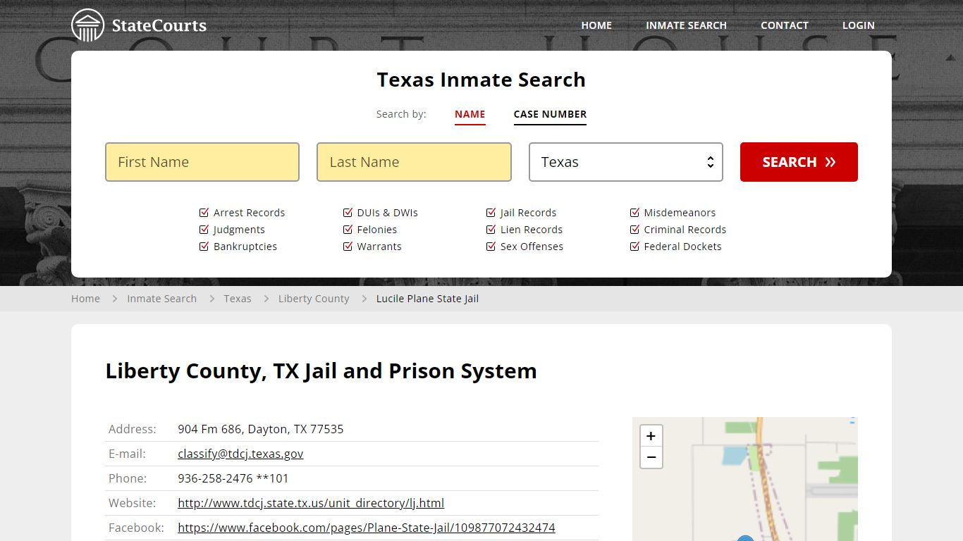 Lucile Plane State Jail Inmate Records Search, Texas - StateCourts